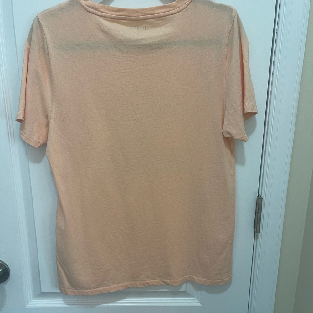 J.Crew Peach Graphic “Spritzed” Short Sleeve Tee Shirt , Orange Design - size M - Picture 8 of 12